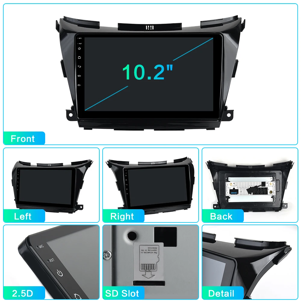 Dasaita 10," мультимедийный автомобиль Android 9,0 радио для Nissan Murano Z52 навигация HDMI стерео 64 Гб rom
