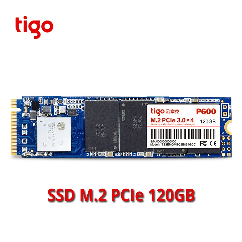 Tigo SSD M2 PCIE NVME 120GB 2280 HDD Внутренний твердотельный накопитель M.2 внешний жесткий диск настольный ноутбук ПК P600