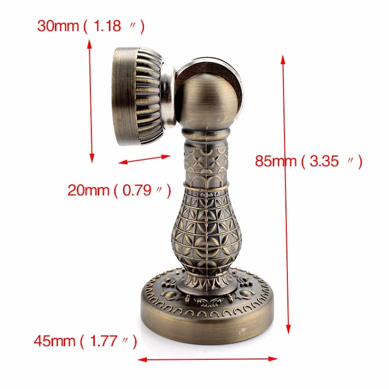 KAK Модный бронзовый ретро дизайн цинковый сплав Магнитный Дверной стопор для двери Catch напольный фитинг с винтами для семейного дома и т. Д