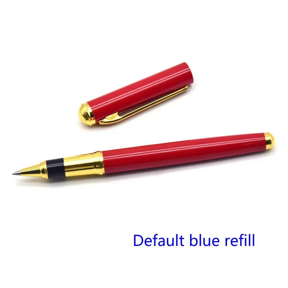 Guoyi A027 красный heavy metal гелевая ручка 0,5 мм наконечник узнать офисные школьные принадлежности покрытые фианитами с алмазным блеском, роскошный подарок ручка Отель Шариковая ручка для делового письма - Цвет: Pen-Blue ink