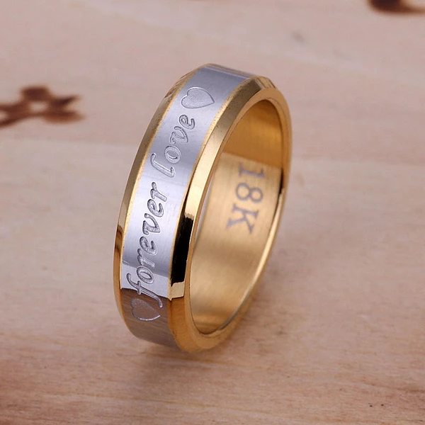 

2015 new 925 sterling silver wide 18k golden lover forevery Ring for Women Men Gift Jewelry Fine Fashion jewerly Finger Ring