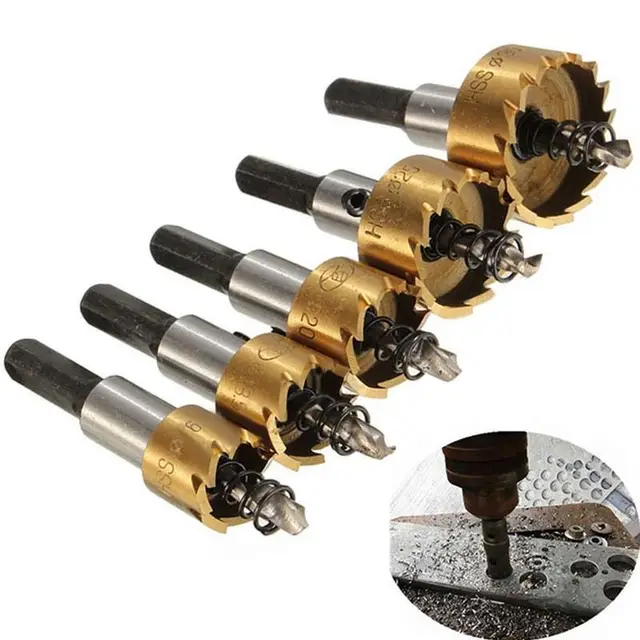 5pcs 16 30mm hole saw cutter drill bit set hss hole saw drill sheet hole saw sheet metal