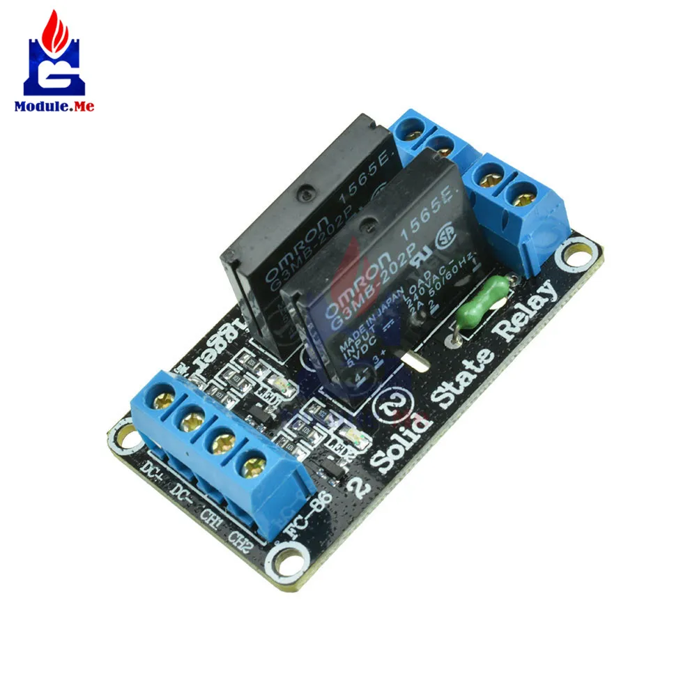 5В 2 канальный OMRON SSR G3MB 202P твердотельный релейный модуль с резистивный плавкий