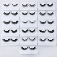 16 видов стилей 3D ручной работы из искусственной норки накладные ресницы натуральные длинные перекрещивающиеся полные полосы Наращивание ресниц Накладные ресницы Макияж инструмент