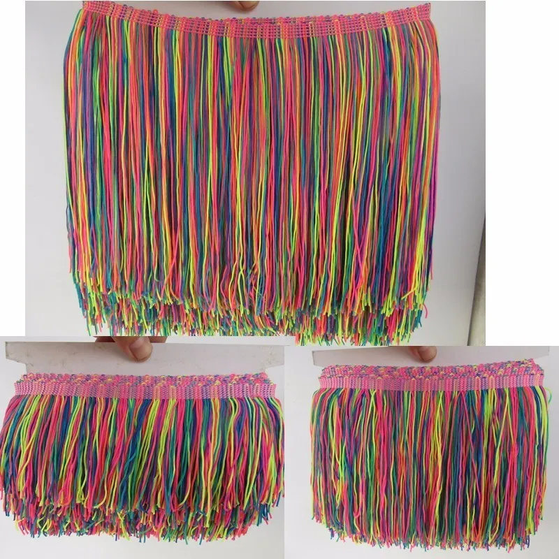 100Yards 10 20CM Lace Fringe Trim Polyester Tassel Fringe Trimming For