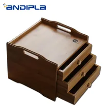 Натуральный бамбуковая коробка для хранения многослойный ящик пуэр ящики для чая подставка для чашки лоток пластина Pu'er торт сепаратор чайная посуда