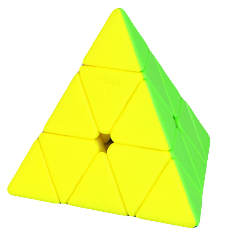 Оригинальный красочный головоломка магический куб пирамиды без наклейки Профессиональный Скорость Cubo Magico новые обучающие игрушки