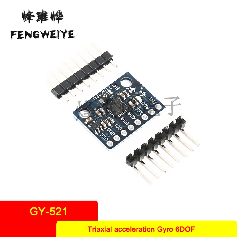 Panel MPU 6050 module Triaxial acceleration Gyro 6DOF module Code schematic GY 521