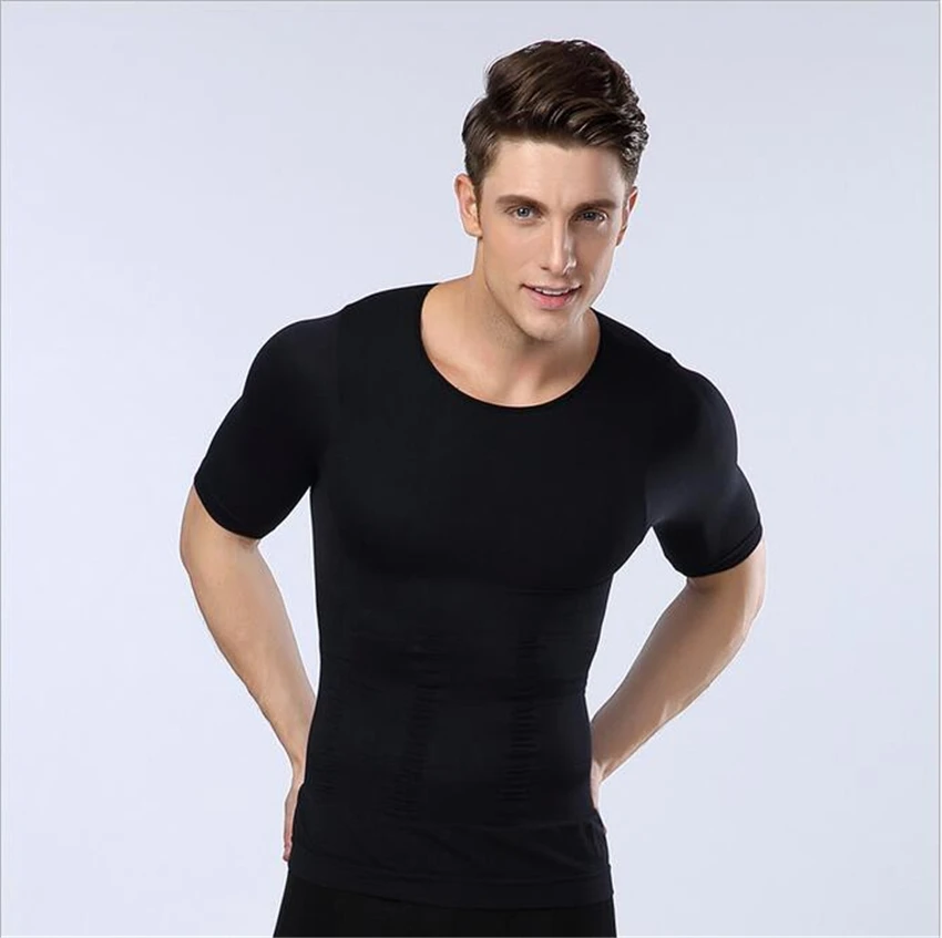 

Gynecomastia Chest Shaper men's slimming body shaper sexy mens corset fitness shirt waist and abdomen underwear NY094