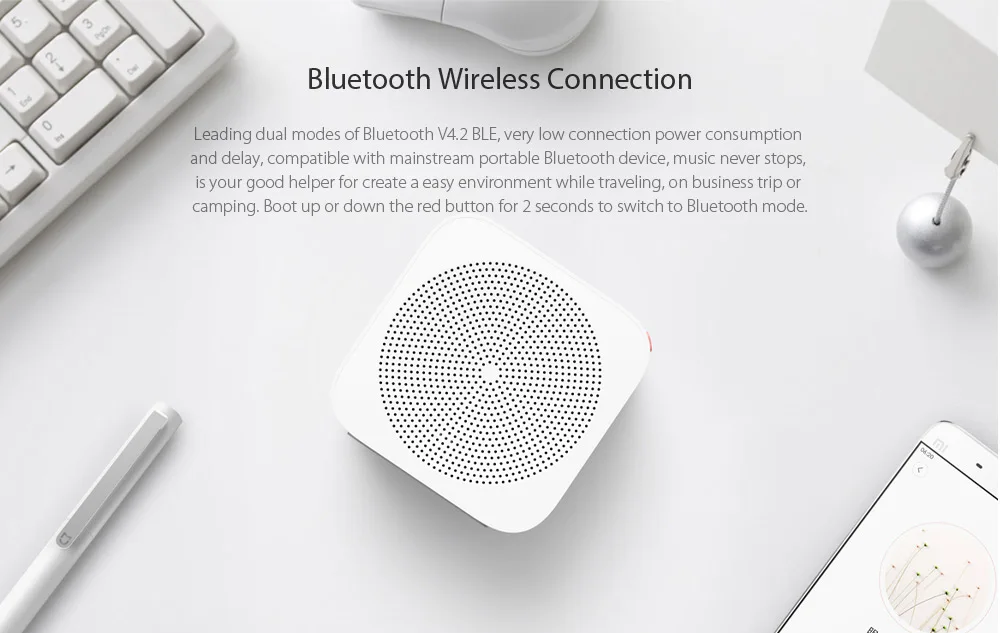 Original Xiaomi Internet Radio 2.4G Wifi Music Clock Built Bluetooth V4.2 Portable Speaker Radio for Smart Phone APP Control (9)
