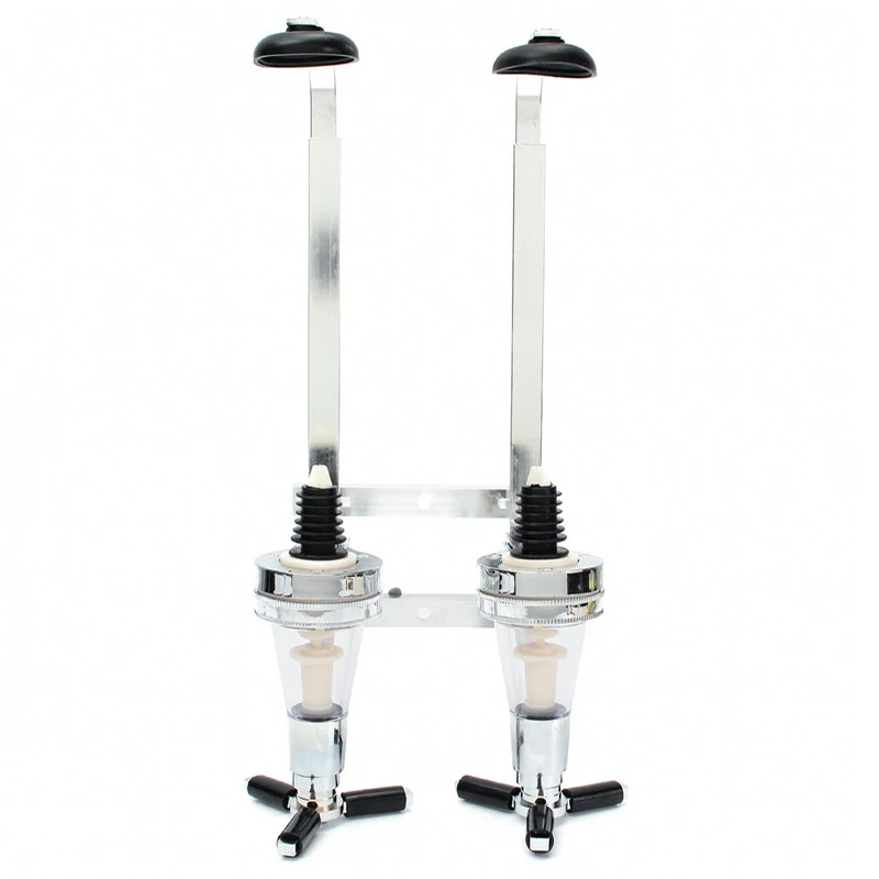 

TFBC 2 Bottles Wine Alcohol Shot Dispenser Pourer Rack Liquor Drinks Wall Bar Mounted