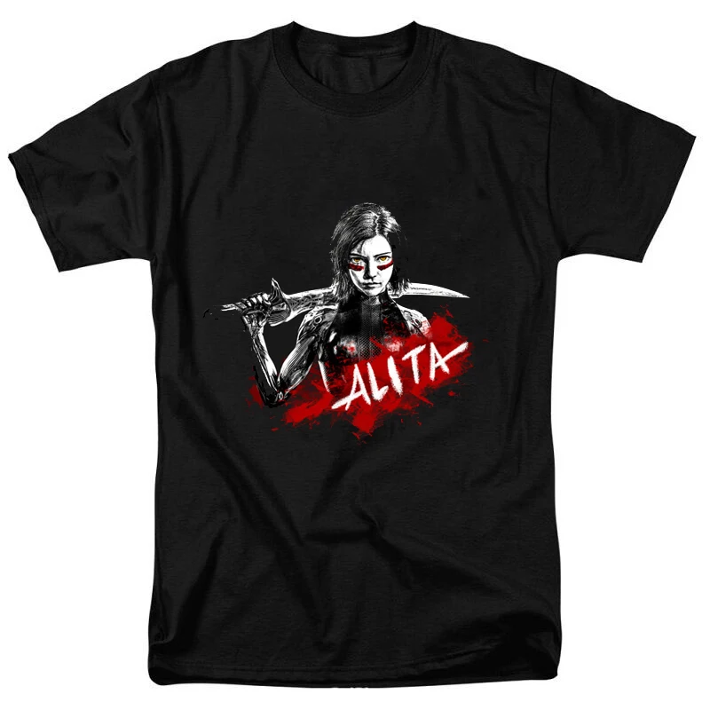 

2019 Print cool Men/Women tshirt Short Sleeve Tee Shirts Alita Battle Angel T-Shirt Summer Clothes Plus Size S-3XL streetwear