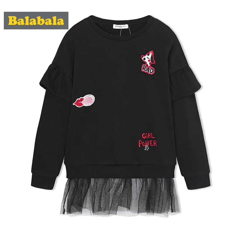 

Balabala Girls hoodies Tops Costume Spring girls enfant Childrens Sweatshirts Long Sleeve top clothes for kids girls clothes