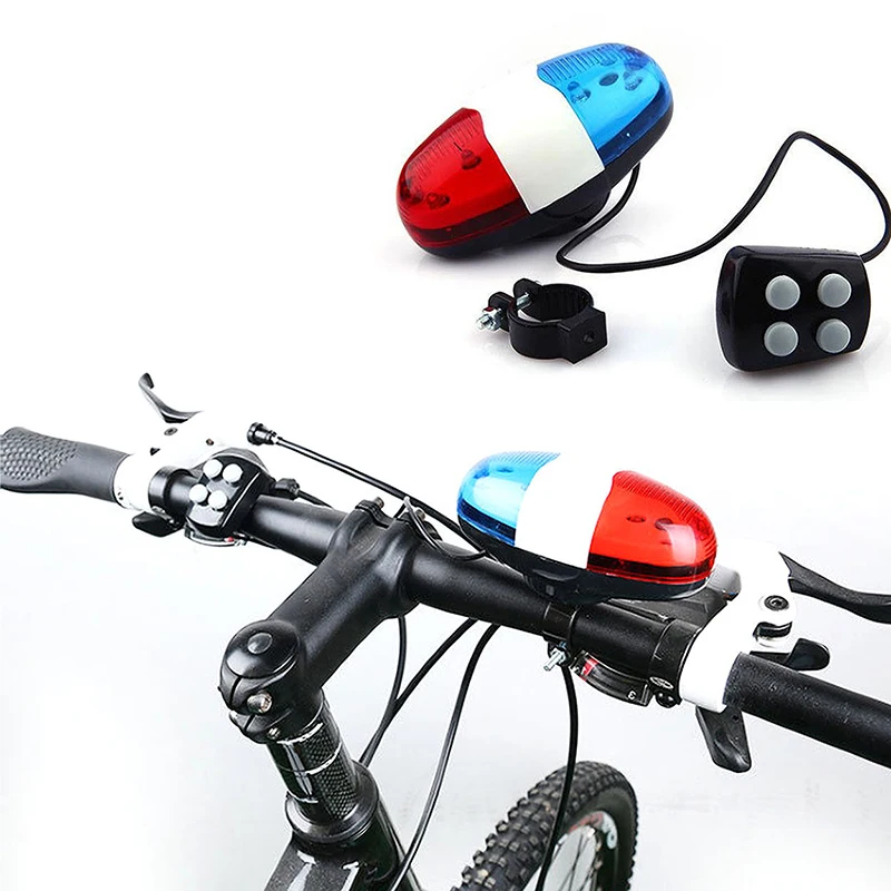Велосипед Велосипедный спорт для полицейский светодиодный свет 4 громкий сигнал для велосипеда звук трубы Велоспорт Рог Колокол