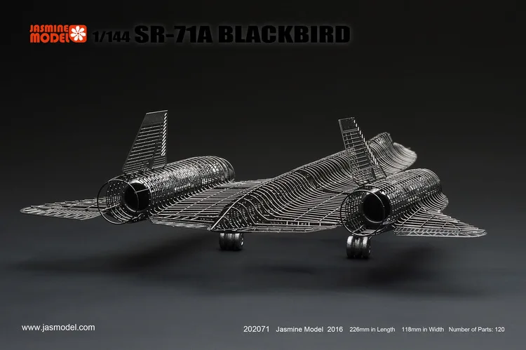 ММЗ модель Жасмин 3D металлическая головоломка 1/144 SR-71A черная птица полная ПЭ Модель Сборка Металлическая Модель Набор DIY 3D лазерная резка модель головоломка