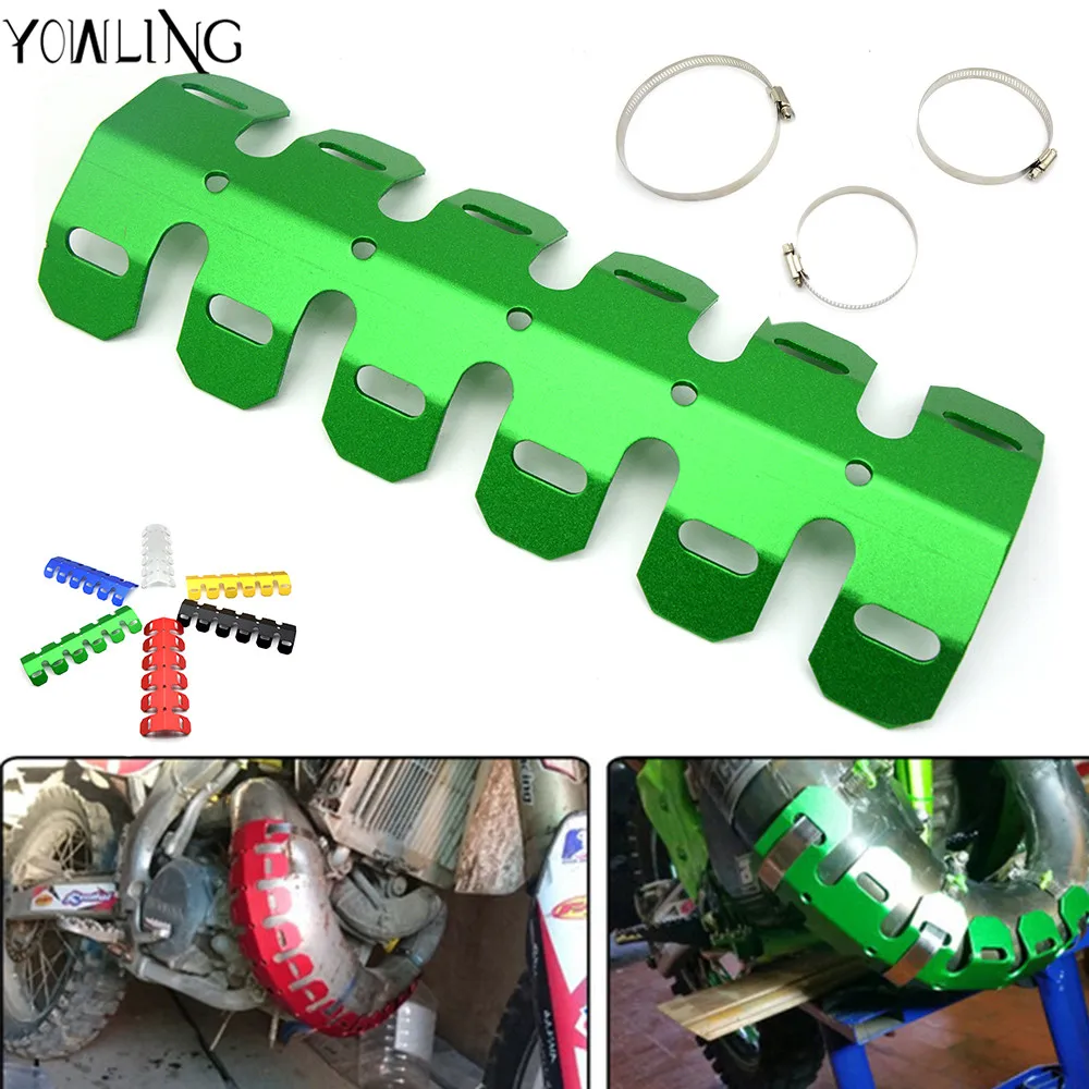 New Motorcycle Exhaust Muffler Pipe Heat Shield Cover Guard For KAWASAK BJ250 BAJA250 KDX200 KDX250 KLX250 KLX400 KX250 | Автомобили и