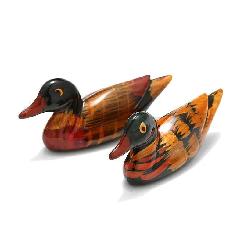 

Fashion Vintage Resin Pair Of Mandarin Ducks Chopstick Holder For Home Decoration Feng Shui Craft Display Ornament Holiday Gift