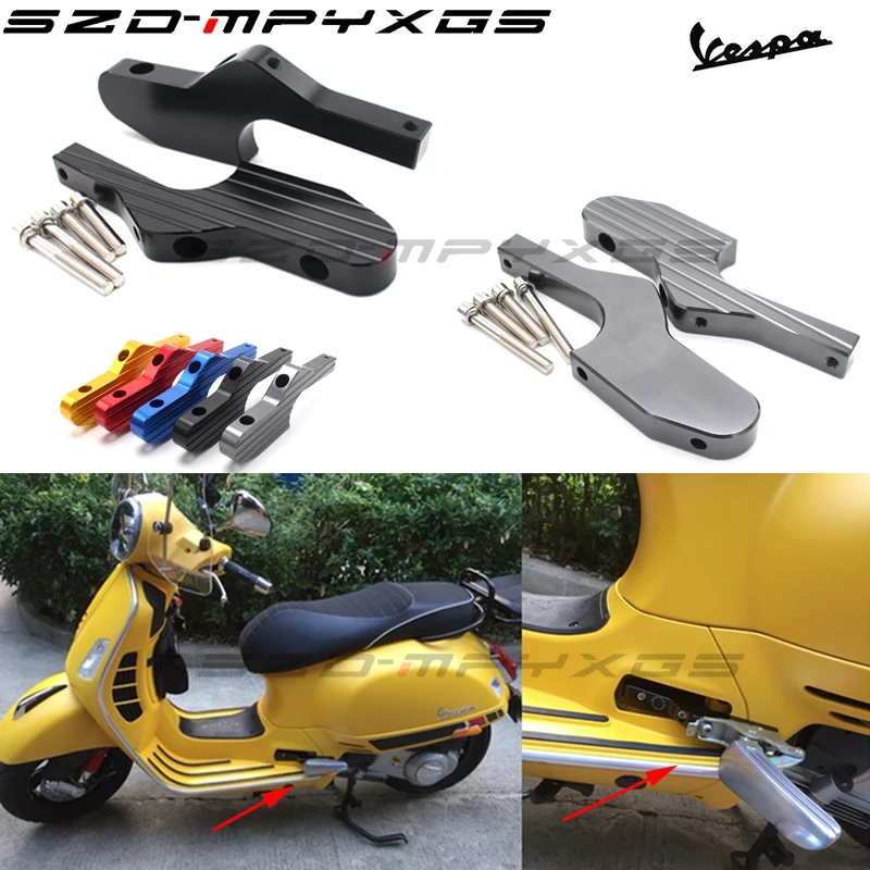

Motorcycle Passenger Foot Peg Joint Back Shift Extend Bracket Extensions for Piaggio Vespa GT GTS GTV 60 125 200 250 300 300ie