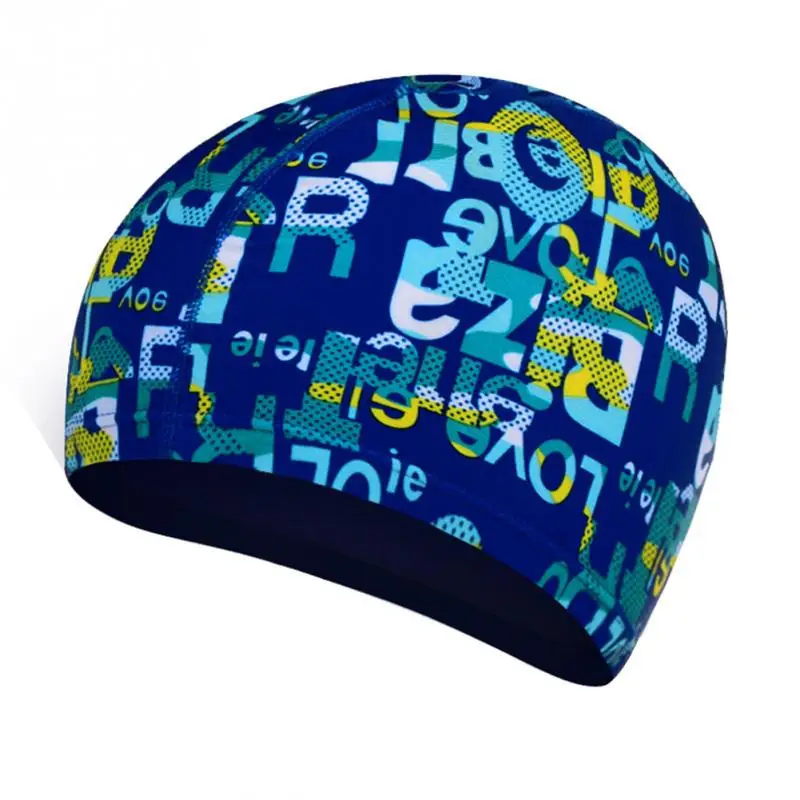

Adult Elastic Swimming Caps Waterproof Protect Ears Long Hair Soft Bathing Cap