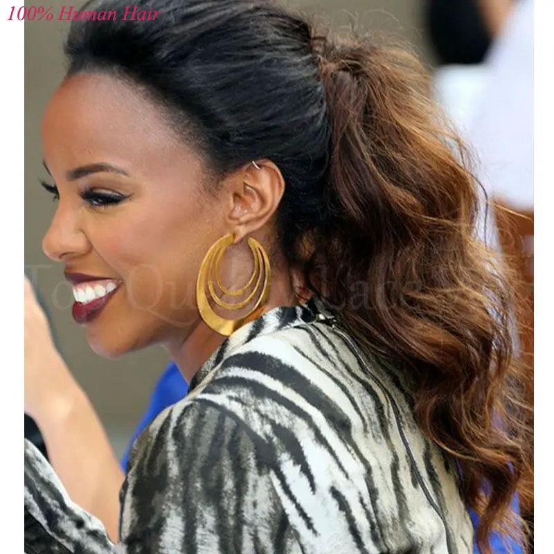 Kelly Rowland Hair Style 8a Remy Two Tone Lace Wig Ombre Lace