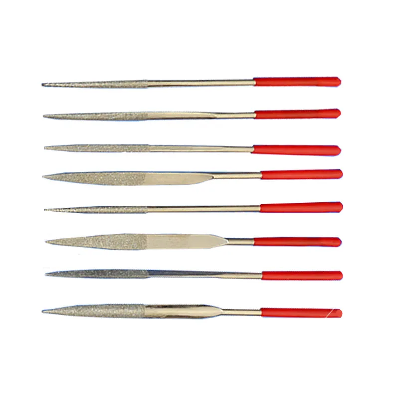 

10 pieces of diamond plastic handle shaping file model file stainless steel gem polishing alloy file small metal processing file