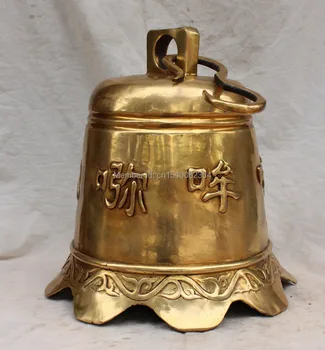

22" Huge Chinese Tibet Bronze Tibetan Buddhism Temple Zhong Bell Sculptureac