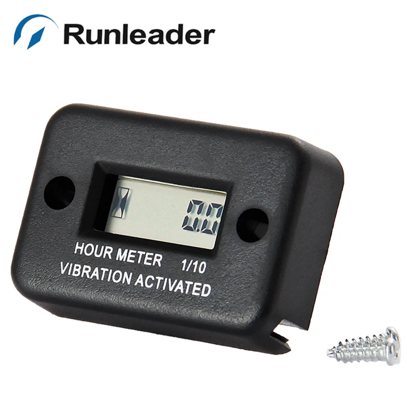 (20pcs/lot) Small Engine LCD Vibration activated hour meter for Marine