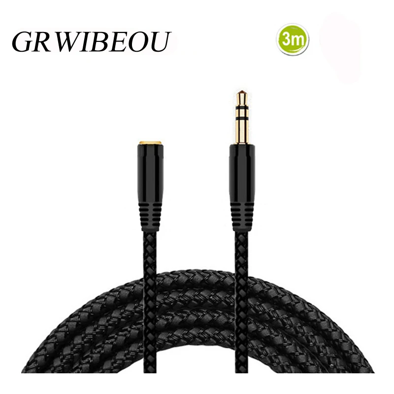 3m Jack 3.5mm Extension Audio Cable 3.5 Male to Female Earphone Headphone Extension Cable Stereo AUX Cord for Car MP3 Speaker 3m Jack 3.5mm Extension Audio Cable 3.5 Male to Female Earphone Headphone Extension Cable Stereo AUX Cord for Car MP3 Speaker
