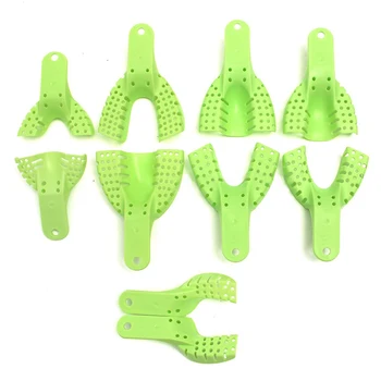

10Pcs Dental Impression Trays Plastic Materials Teeth Holder Dental Central Supply For Oral Tools