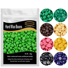 Без полосок, для депиляции, горячая пленка, твердый воск, увлажняющий, нежный, чистый, кожа, гранулы, воск, бикини, удаление волос, Bean