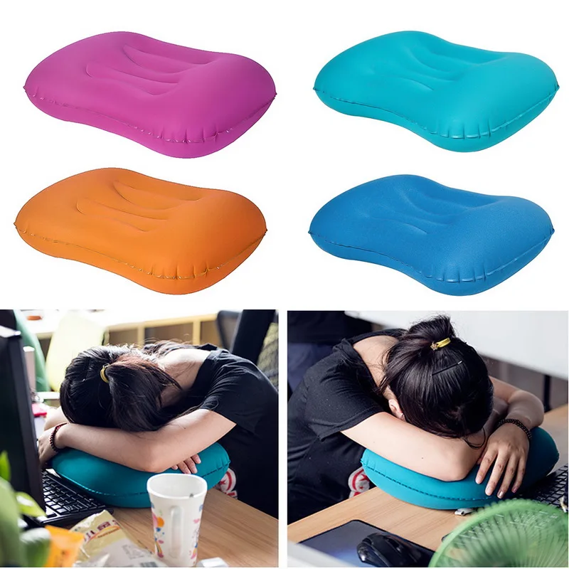 

Urijk Outdoor Self-Inflatable Air Pillow Cushion Pillow for Travel Office Foldable inflatable pillow Sleeping Gear Cushion Soft
