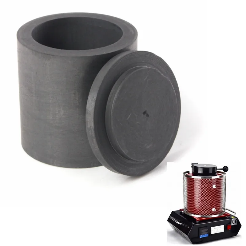 New 40 x 40mm High Purity Graphite Melting Crucible Casting With Lid