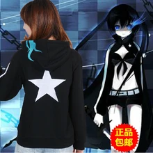 Nuevo Envío Libre Vocaloid Hatsune Miku Traje de Cosplay Con Capucha Sudadera Con Capucha Escudo Casual Animación Caliente Negro Con Cremallera Con Capucha