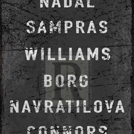 The Greatest Tennis Champions Poster Print by The Vintage Collection (12 x 36)