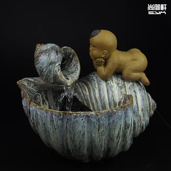 

Shiwan doll master of fine ceramic water conch decorated in modern Chinese style living room decoration crafts humidifier