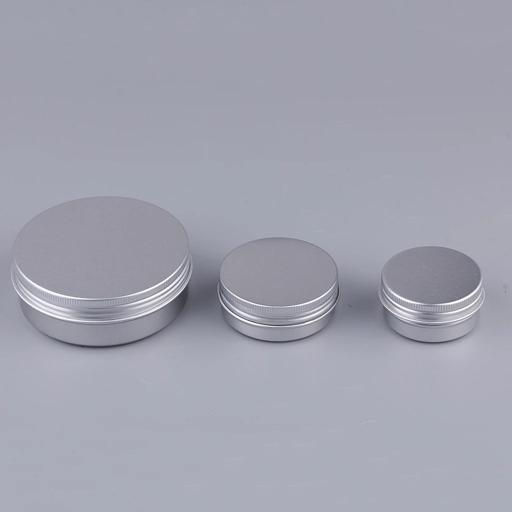 5pcs 30-120ml Balm Boxes Cosmetic Case Cream Make Up Pot Lip Jar Tin Aluminum Container Box Bin Bins
