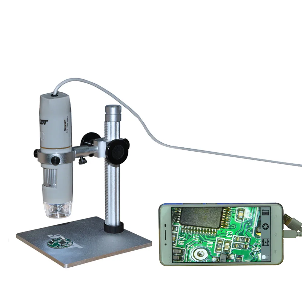 

OTG Function USB Microscope 8LED Digital Zoom Magnifier with Holder True 5.0MP Video Camera 1X-500X Microscopes 0-3cm Focus