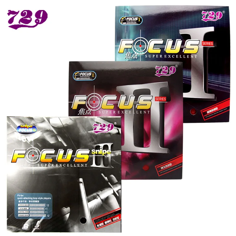 RITC 729 FOCUS II III 1 2 3 (атака + Петля) Резина с синей губкой для настольного тенниса