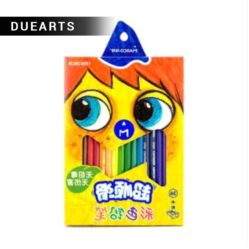 

Rushed 24 crayons and smooth 36 color Children pencil watercolor pastel colored pens writing pencils supplies