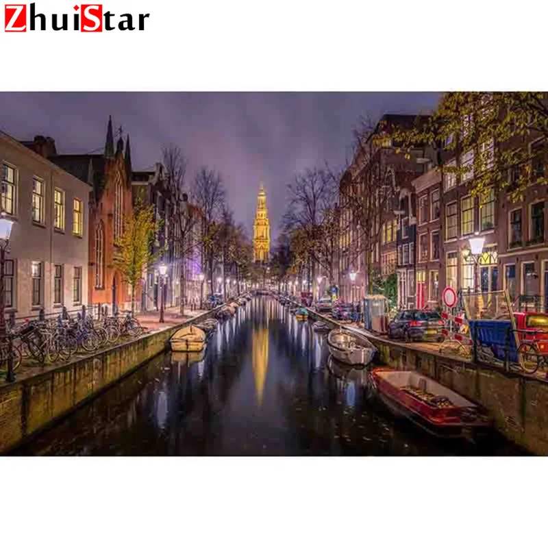 

Diy 5d Diamond Painting Stickers Diamond Embroidery Cross Stitch mosaic kit For Home Gift Modern city diamond mosaic Sale XY1