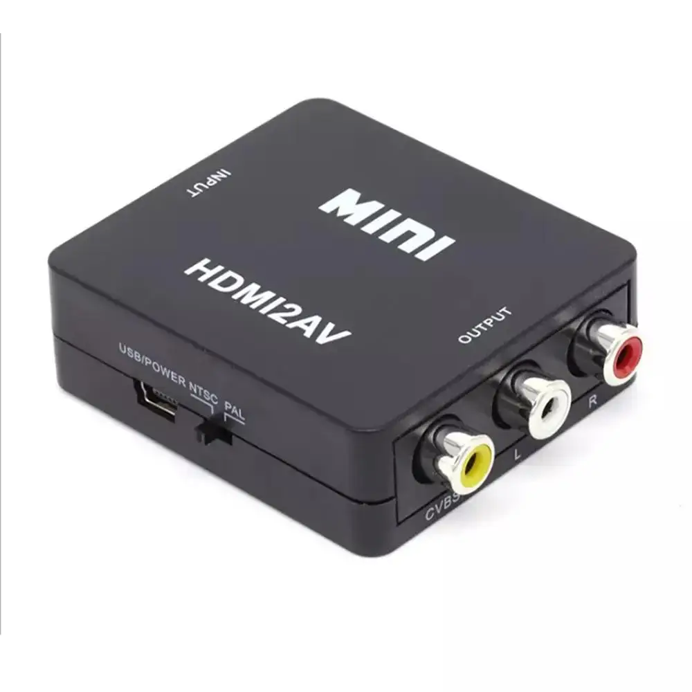 

HANNORD HDMI to RCA AV CVBS Component Converter Scaler 1080P Adapter Cable Box for Monito L/R Video HDMI2AV HD Support NTSC PAL