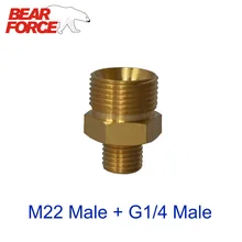 M22 Male+ G1/4 Male латунный соединитель Адаптер для пенопласта/сопло для моек высокого давления