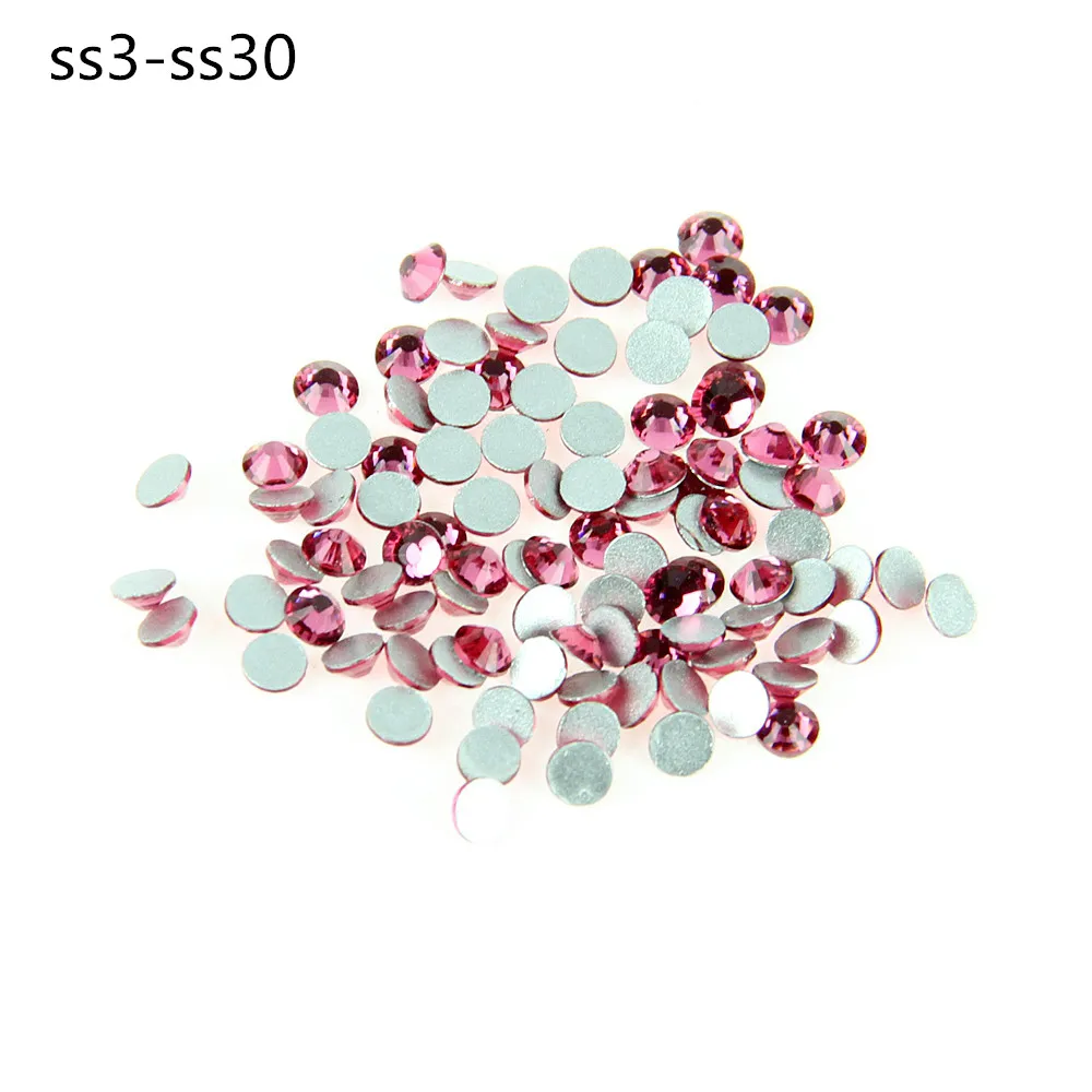 Горячая распродажа! ss3 ss30 288/1440 штук пакет кристальная Роза не фиксация FlatBack клей