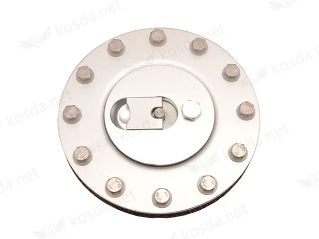 Aluminum Billet Fuel Surge Fuel Cell Cap Flush Mount 12 Bolt Mirror Polished