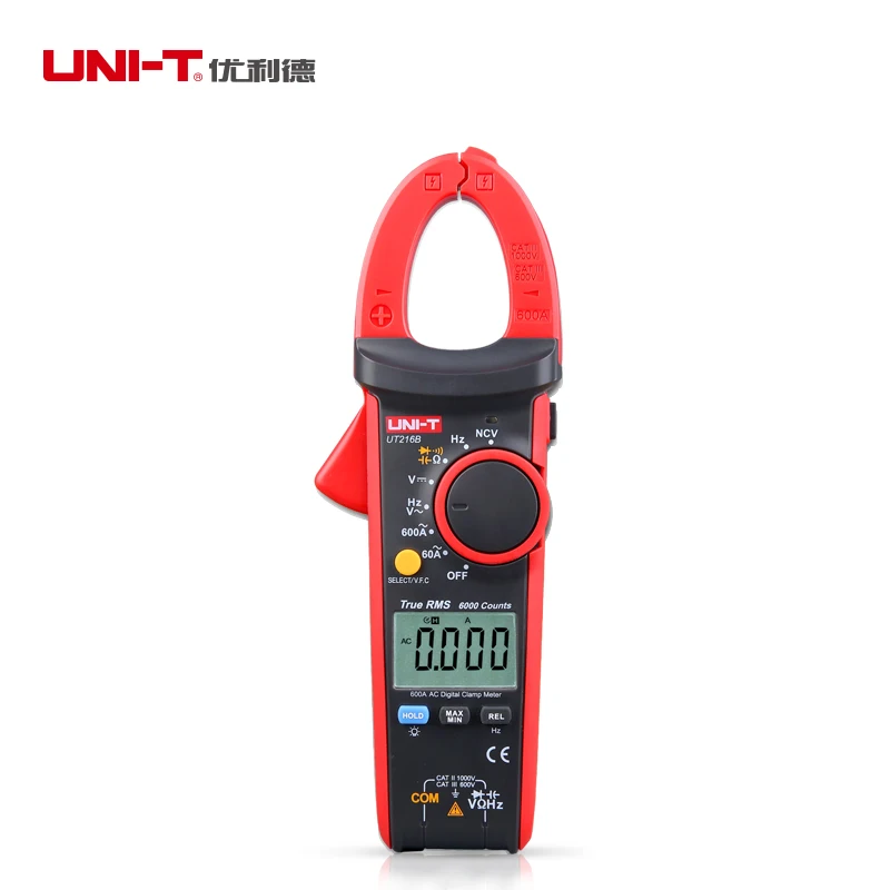 

UNI-T UT216B UT216A AC Ammeter True RMS Digital Clamp Meter Multimeters Overload Protection Non-contact Voltage Detection