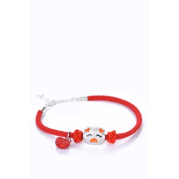 

La Monada 925 Sterling Silver Fashion Pig Red Heart Charm Classic Red Rope Bracelets Red Thread Line Jewelry Bracelets For Women