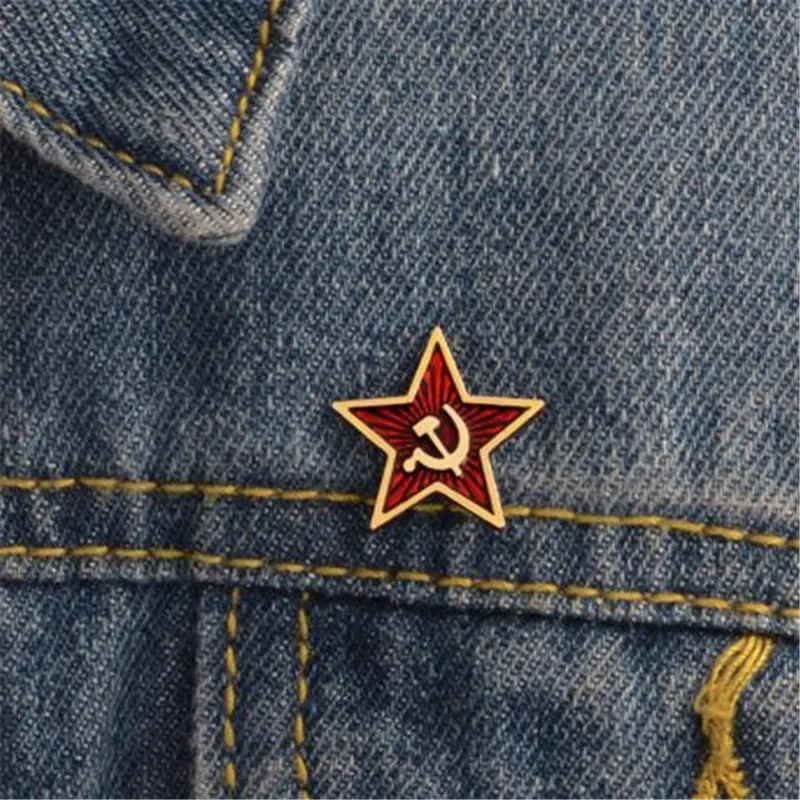 Металлический советский российский знак пять звезд медаль украшение костюм брошь аксессуары эмаль ремесла значок
