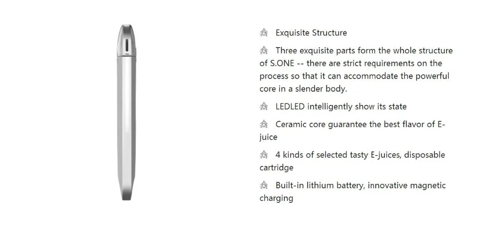 Electronic Cigarette Asvape S.One Pod System Kit Built-in 330mAh 1.2ml Capacity With Ni-80 Heating Wire Fashion Vape Vaporizer