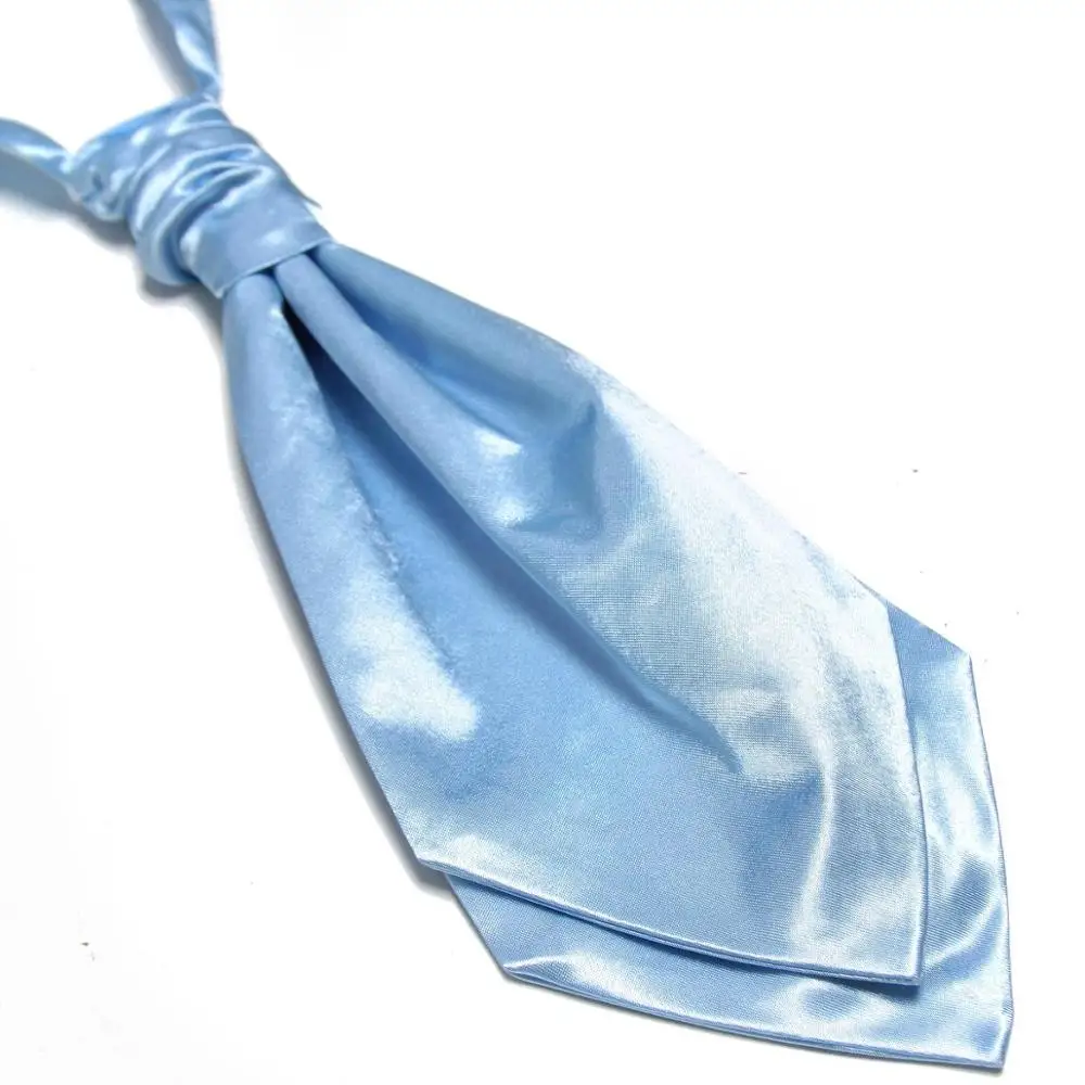 HOOYI галстуки для мужчин галстук твердые цветные галстуки шеи нашейный платок corbatas gravata - Цвет: Светло-голубой
