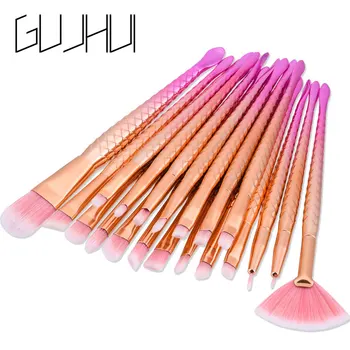 

20 PCS Professional Makeup Brushes Cosmetics Fishtail Brushes Eye Shadows Eyeliner Powder Lip Diamond Brush Tool Set Kit